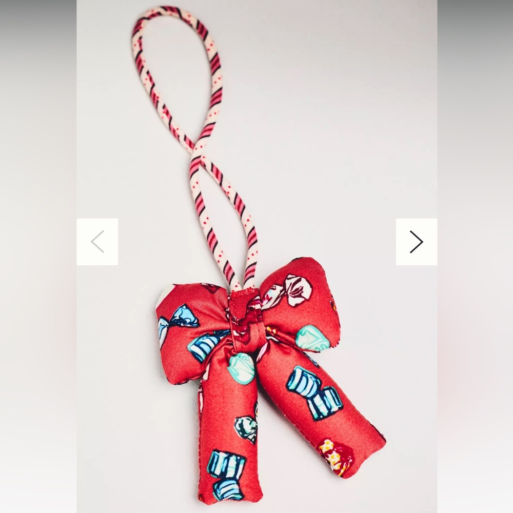 🎀 NWT Vera Bradley Plush Puffy Bow-Shaped Bag Charm in Diamond Patchwork Sweet